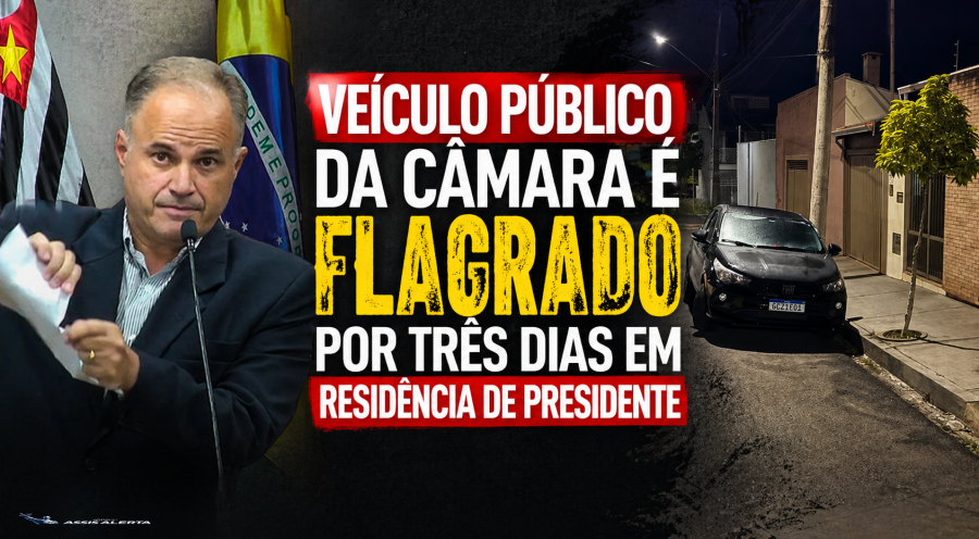 Veículo público da Câmara é flagrado por três dias em residência de presidente